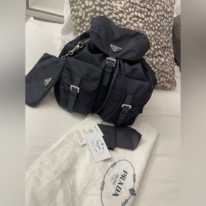 Prada Re-Nylon medium backpack with pouch